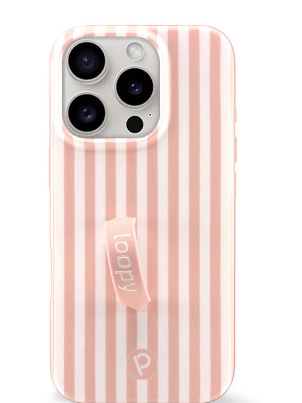 NEW Loopy Case Pink Striped Grip + Earthy Beaded Wristlet, iPhone 14 Pro Max - Picture 5 of 8